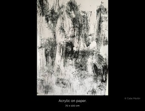 Abstract painting 3 by Cate Martin. A non-figural black-and-white painting.
